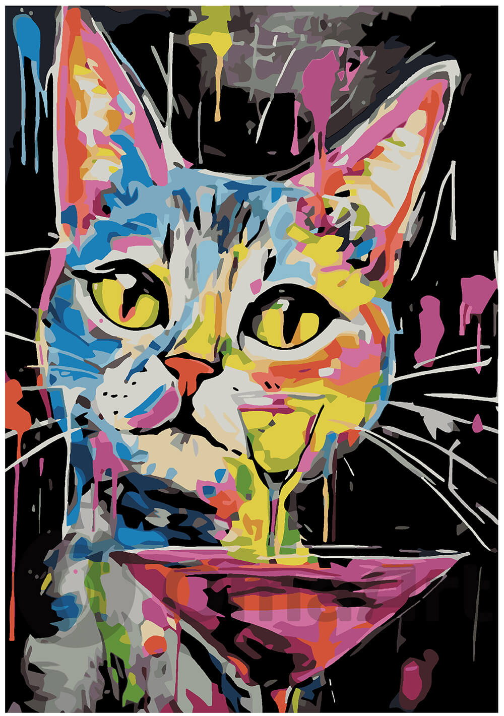 Paint by Numbers: Joyful Cat Party