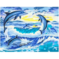 Delfiinid päikeseloojangul