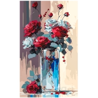 Punased roosid armastusega 30x50
