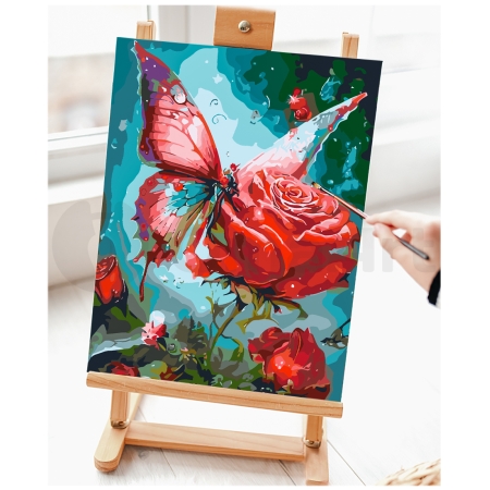 Butterfly on a rose