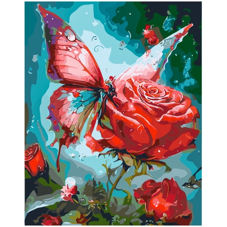 Butterfly on a rose