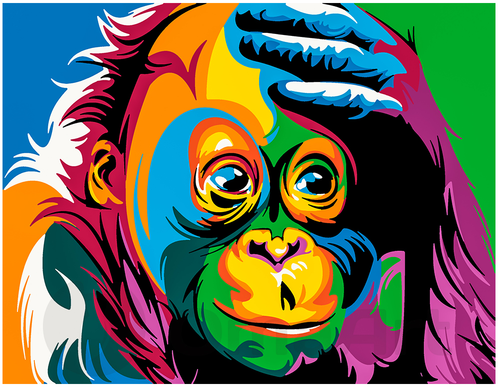 Värillinen apina