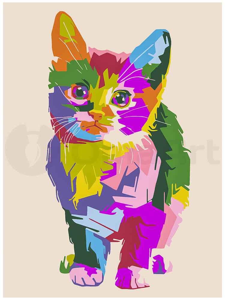 Colorful kitten