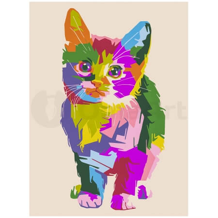 Цветной котёнок