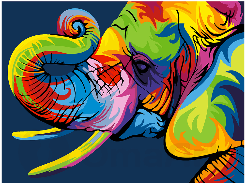 Colored elephant