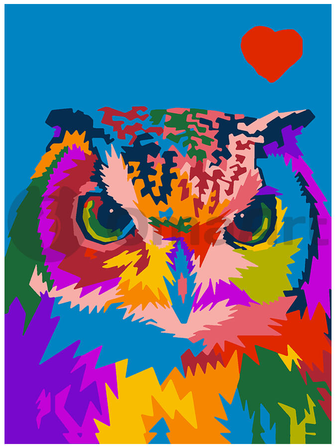Colored owl