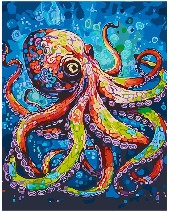 Colored octopus