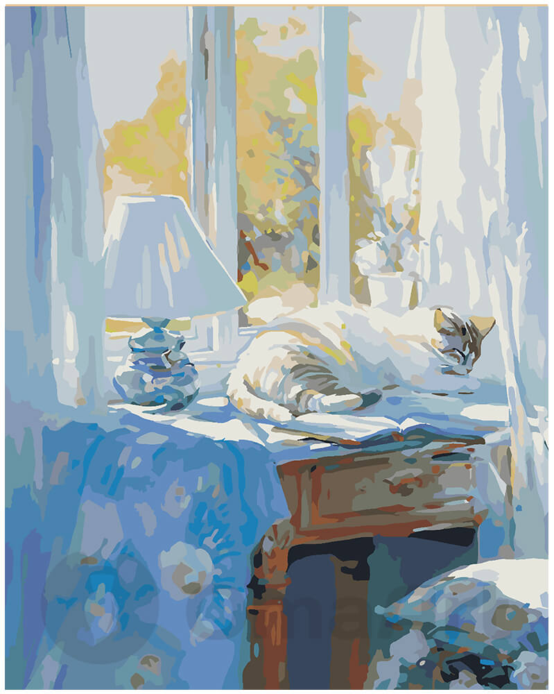 Paint by Numbers: Cat on the Windowsill