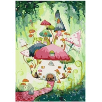 Картина по номерам "Волшебный грибной домик