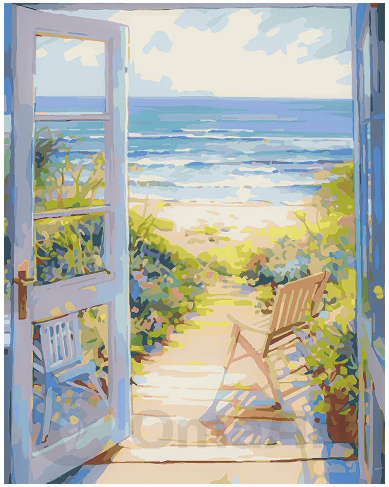 Paint by Numbers: Window to Ocean's Embrace