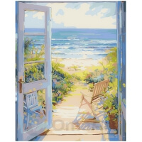 Paint by Numbers: Window to Ocean's Embrace