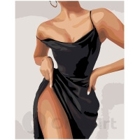 Paint by Numbers: Mystery Lady in Black Dress