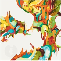 Картина по номерам: Абстрактный цветочный вихрь