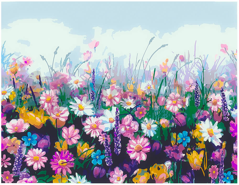 Blooming Field DIY Painting