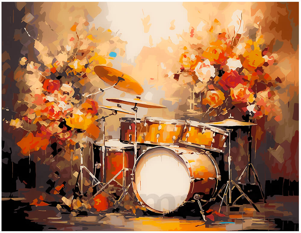 Rhythm & Hues: Colorful Drums Paint-by-Numbers