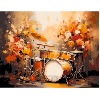 Rhythm & Hues: Colorful Drums Paint-by-Numbers