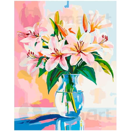 Roosades toonides liiliad