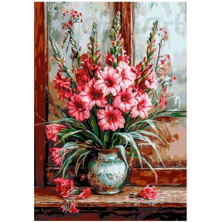 Gladiolas uz palodzes