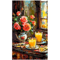 Roses by candlelight