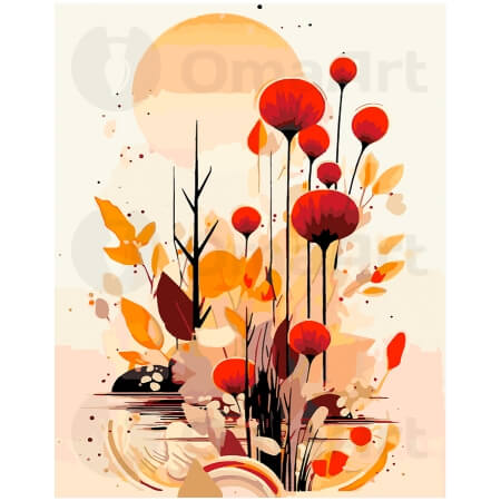 Uzlecošā saule laukā