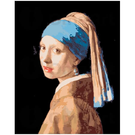 Mergina su perlo auskaru