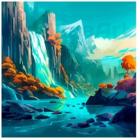 Бирюзовый водопад