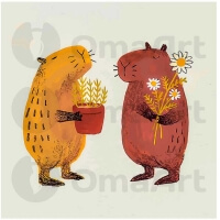 Дружба двух капибар