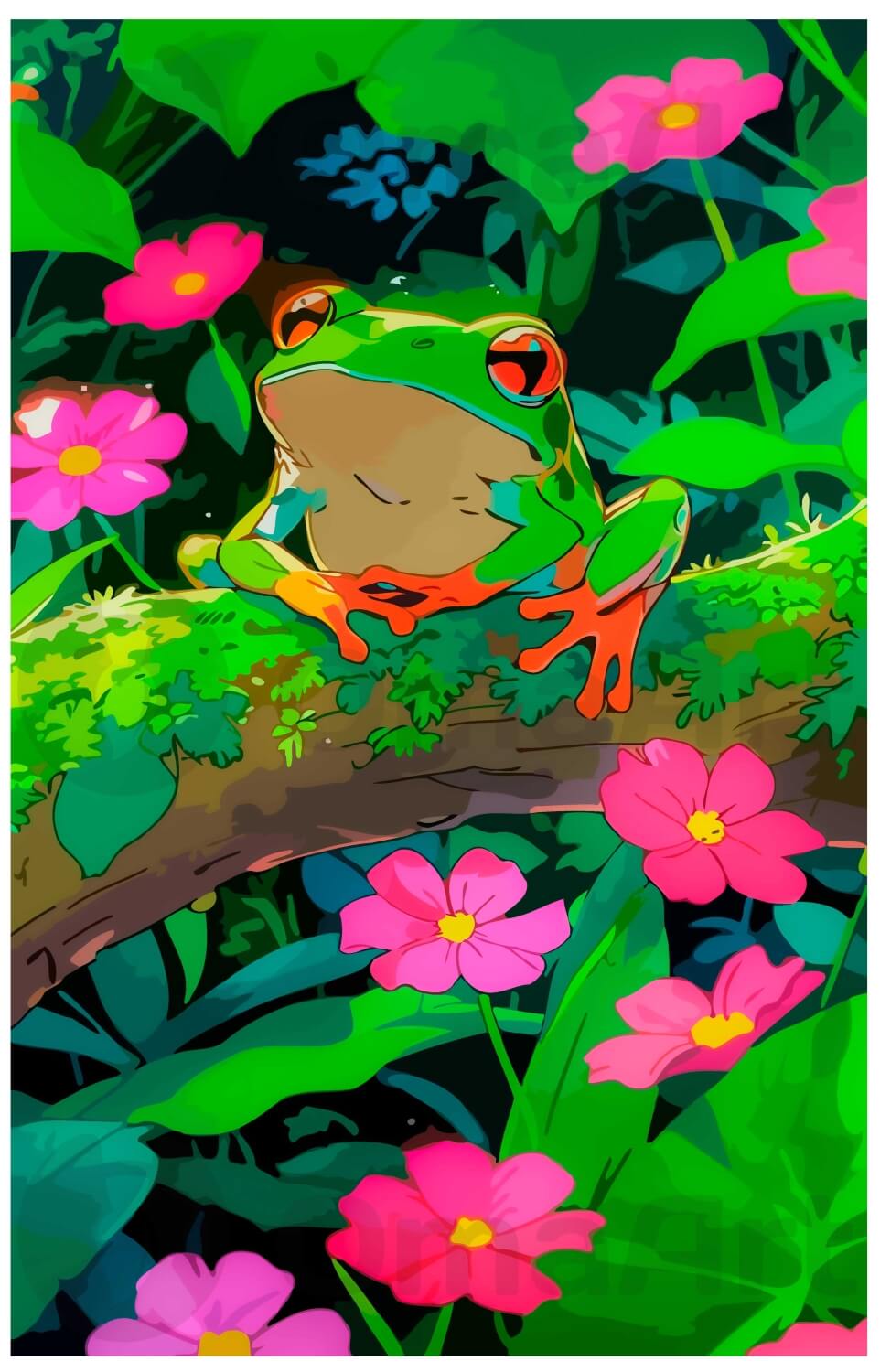 Лягушонок в цветах