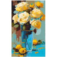 Keltaisia ​​ruusuja rakkaudella 30x50