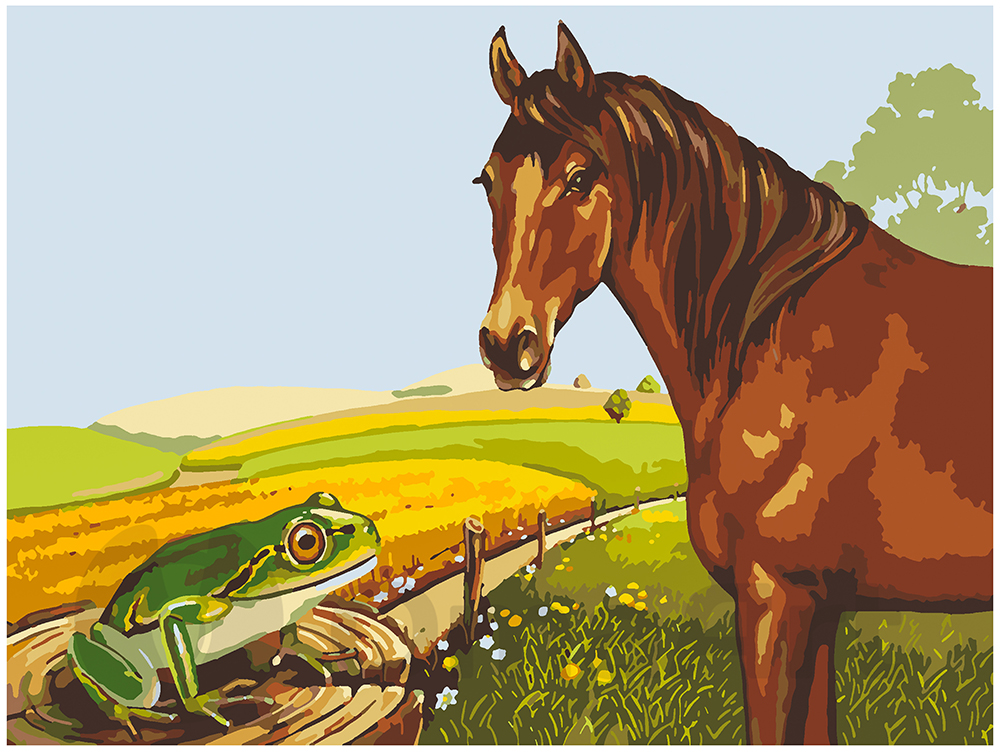 Frog and horse