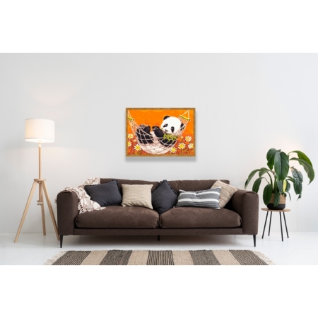 Panda riippukeinussa