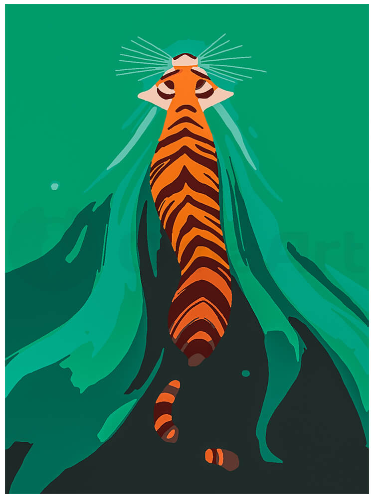 Swimming Tiger