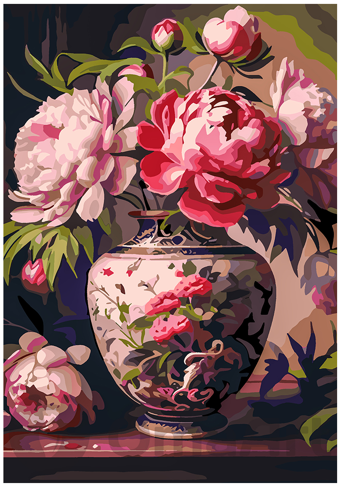 Pink peonies 35x50