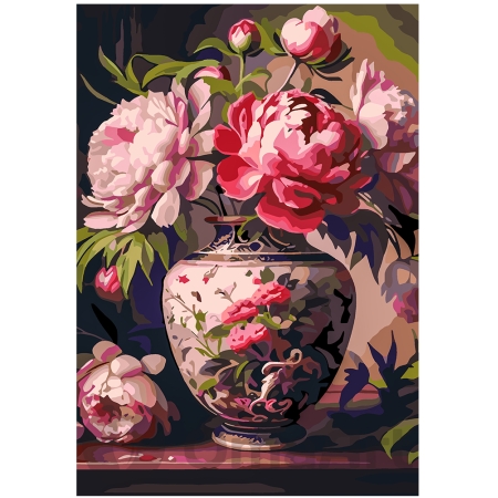 Rozā peonijas 35x50