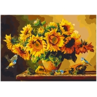 Still life of sunflowers 34x49